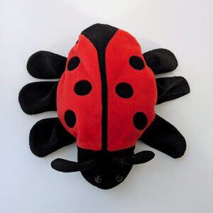 Vintage Caltoy Red Ladybug Hand Puppet Plush Toy 10 Inches